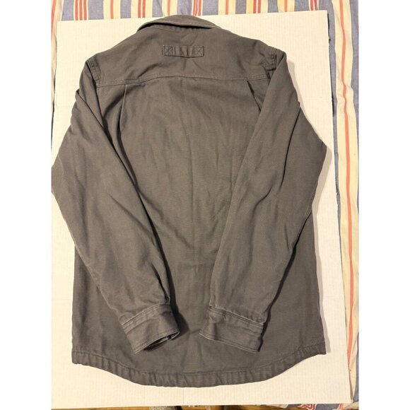 Duluth Trading Co. Jacket Gray Snap Button Fleece Lined Barn Coat Mens S/M - Picture 16 of 16